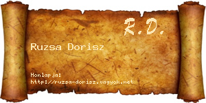 Ruzsa Dorisz névjegykártya